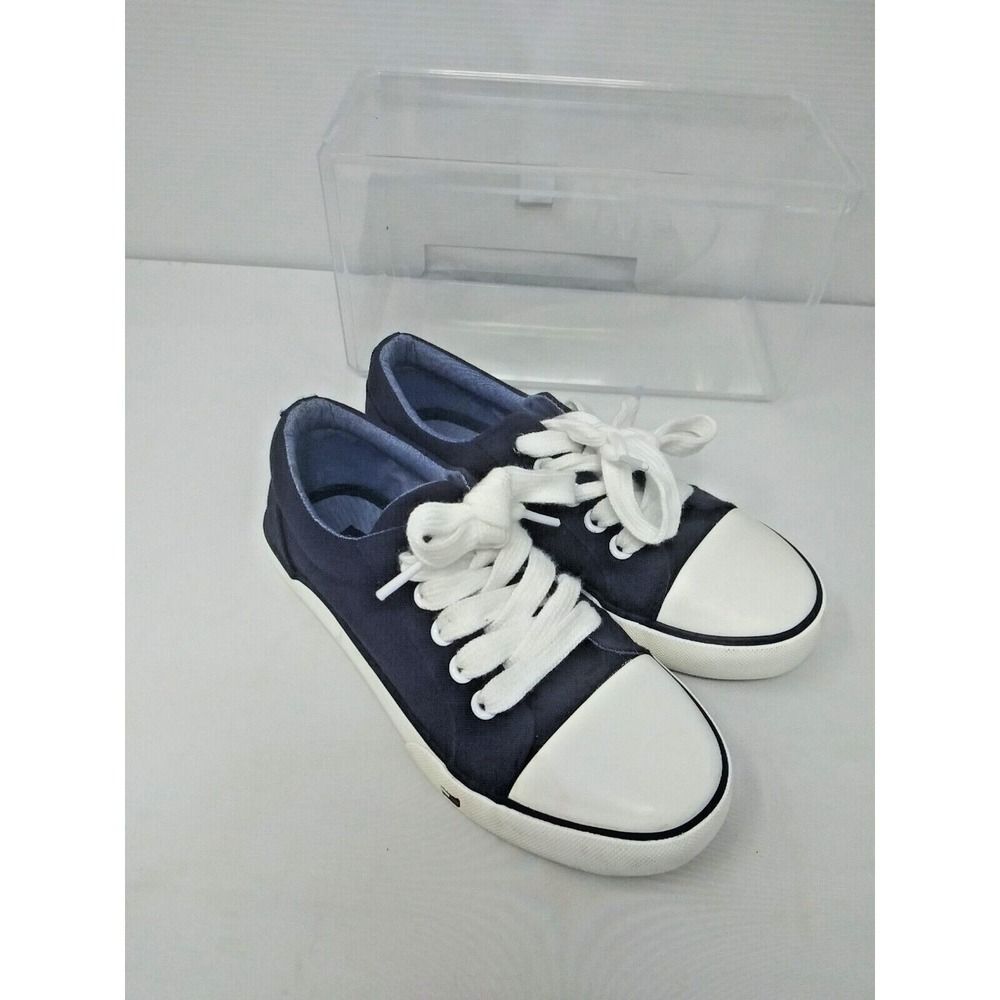 Tommy Hilfiger Boys Cormac Core Canvas Sneakers Blue White  Sz 12 Youth